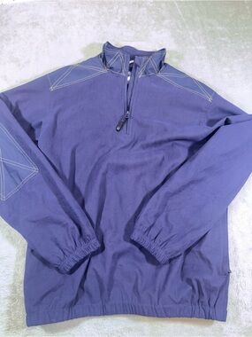 Sperry Top-Sider Vintage Quarter Zip Windbreaker Small Blue